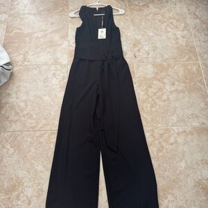 Alex Marie Elegant Black tie waist Jumpsuit